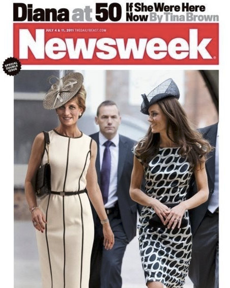 Couverture du Newsweek avec Lady Di et Kate Middleton